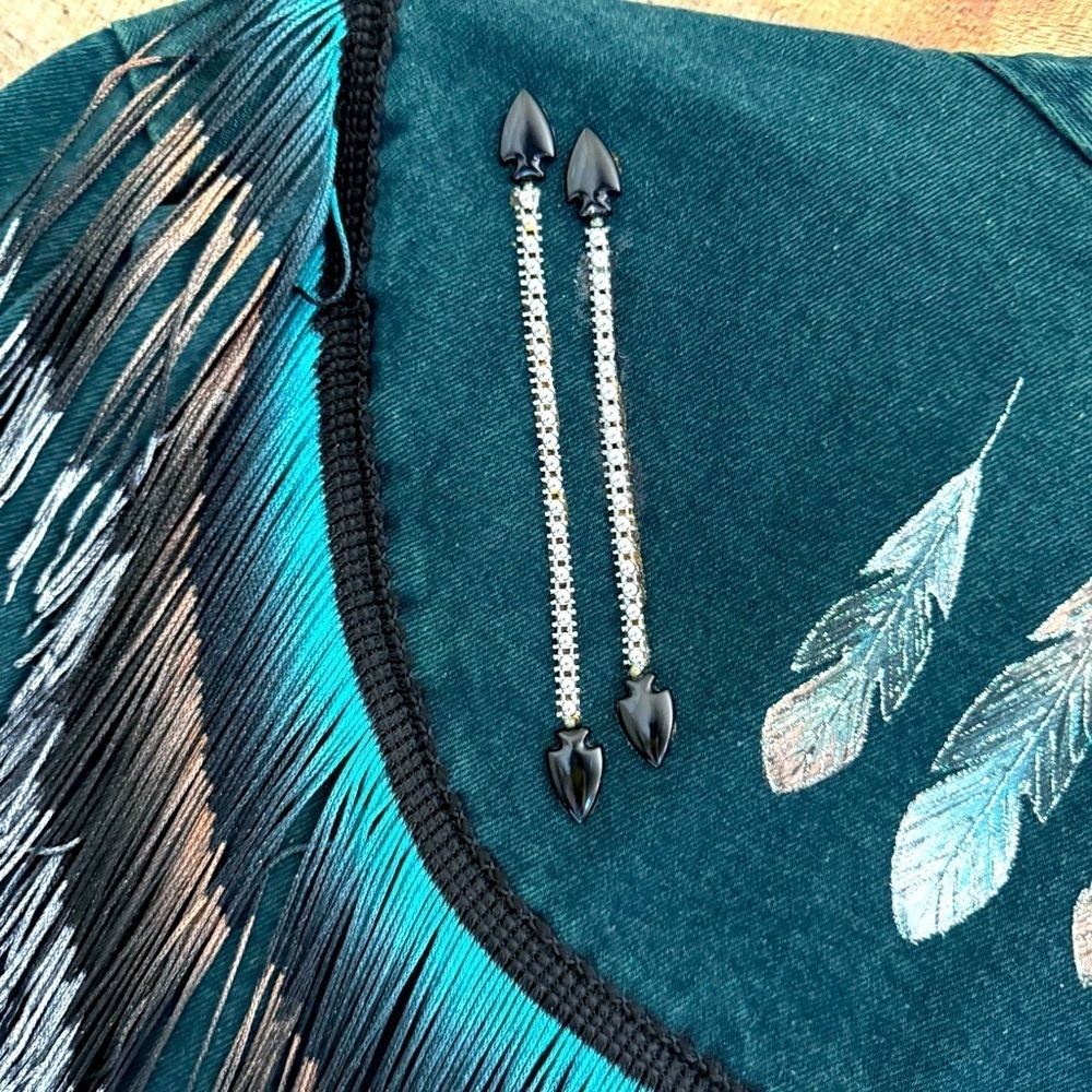 1980’s Wanted By Beads Beautiful Bolero Style Fringe Jacket - Picture 8 of 10